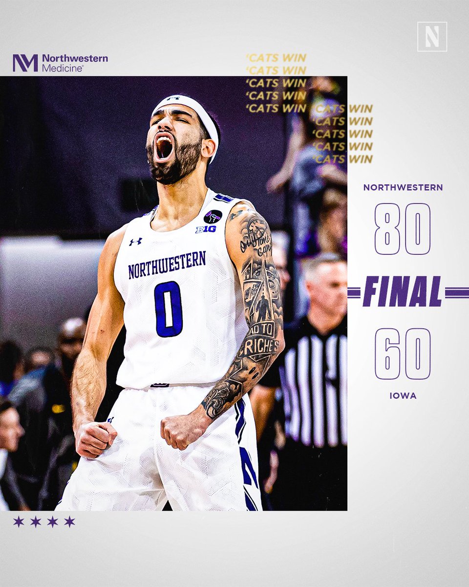 NUMensBball's tweet image. Make that 11 conference wins and five in a row for the WWWWWildcats 😼