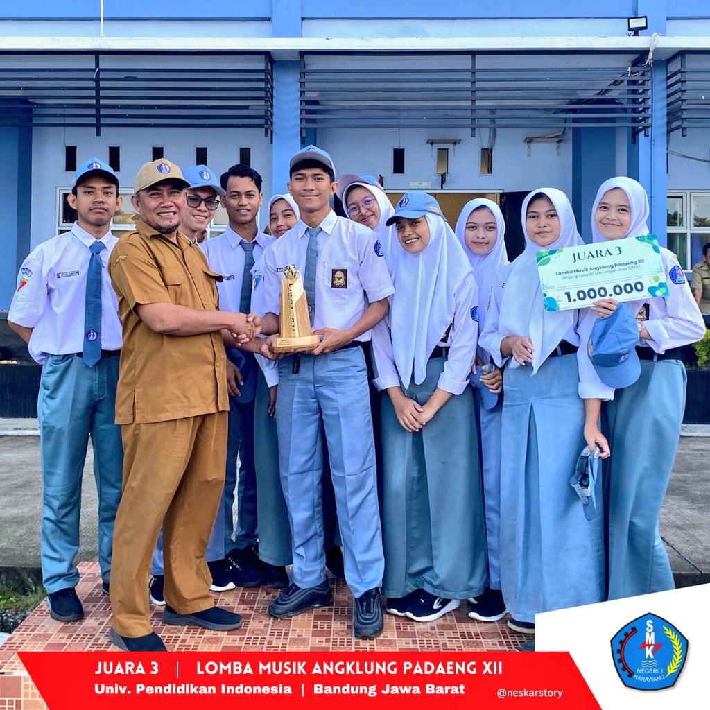 neskarstory's tweet photo. Hallo #neskarpeople
Kabar Prestasi hari ini (Senin, 20 Februari 2023) datang dari Seni Musik Angklung dan Palang Merah Remaja (PMR) 

@disdik_jabar @cadisdikwil4 https://t.co/V0UiP1oBcY