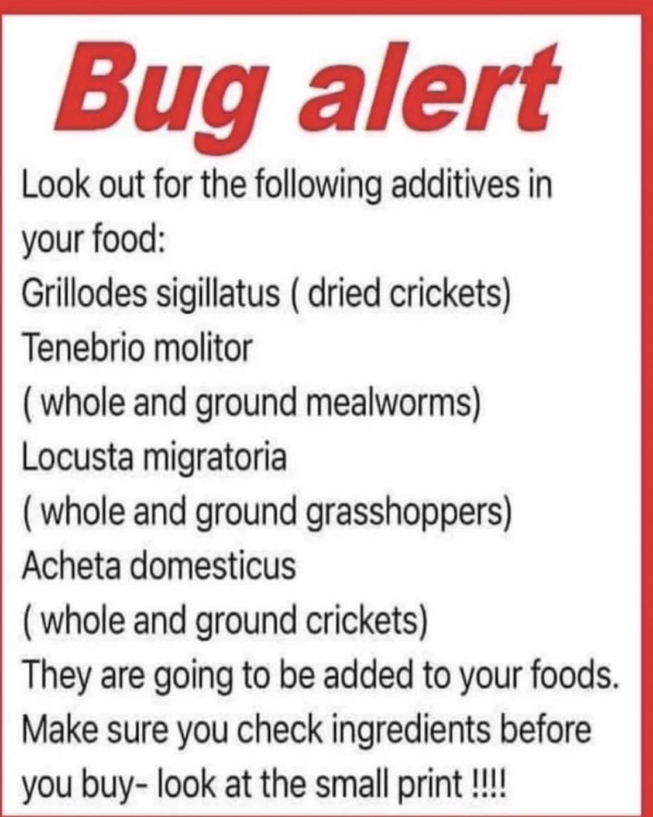 SBakerMD's tweet photo. Read labels or you might get involuntarily bugified!! https://t.co/ROEKliV0mt