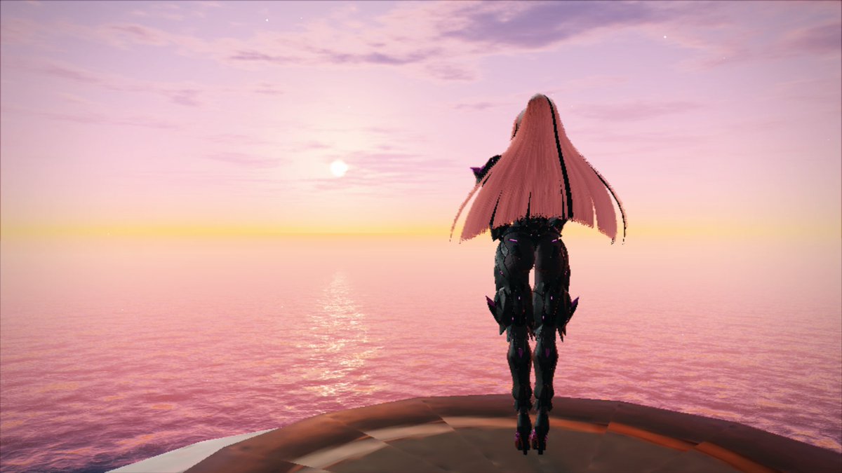 FishAndGaming's tweet photo. Had a couple more from this shoot I really liked. Was inspired by other creators facing off into the sun 🤍🖤

#PSO2NGS #PSO2NGS_SS https://t.co/uYYOH9H3KY