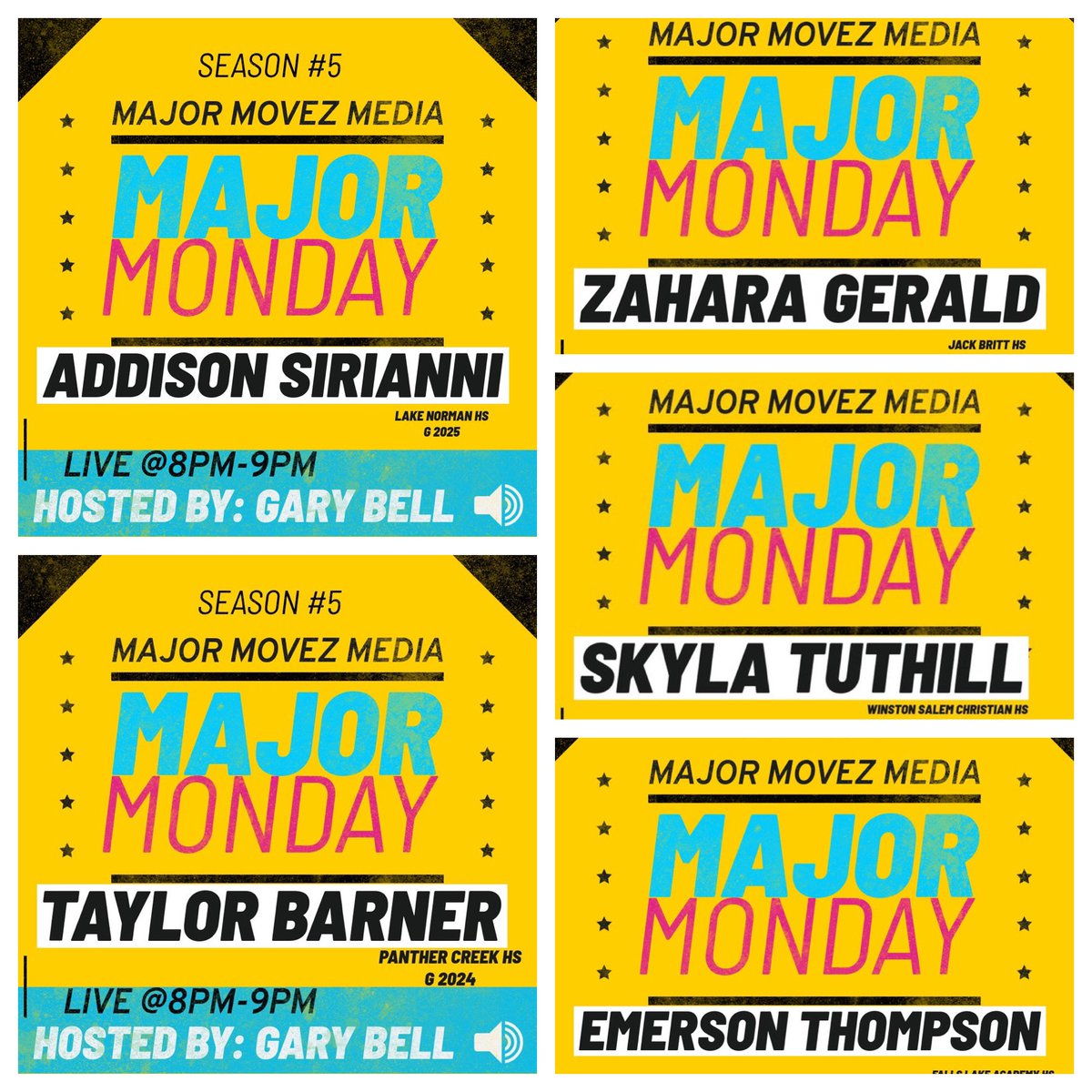 Excited to be invited back to talk w/ @MMBR_CoachGBell tomorrow on #MajorMonday at 8:00!

Awesome lineup of players👀
@Skylatuthill
@Taylor_barner24
@emersonfaith9
@ZaharaGerald

@LNHSGBB @FOPBasketball @LADYATTACKELITE @MajorMovezMedia @CoachGarrisjr @coachmareion @Gm4Sports