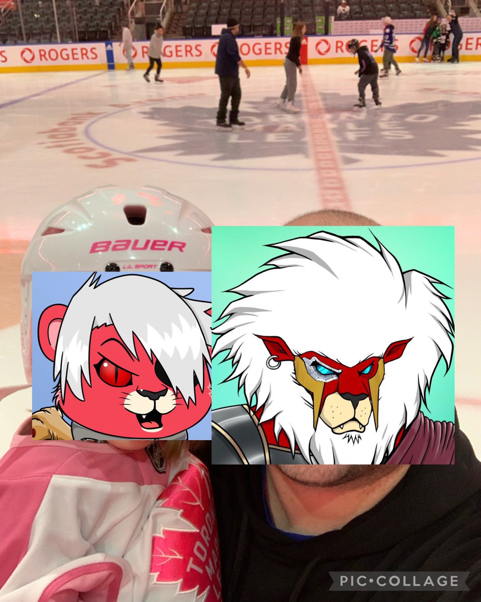 NFT4lifeCRO's tweet photo. Rocking my @LoadedLions_CDC hoodie at the home of hockey! Took my 3 year old #CyberCubs out on the ice with me!
Legit only her 2nd time skating, it’s all downhill from here. Unless we had an @cryptocom skate at the @cryptocomarena
#goleafgo https://t.co/Udcj9dwBgx