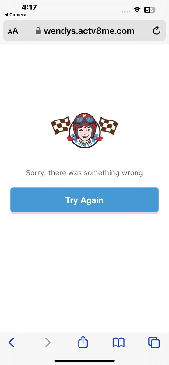 frozenmeatpop47's tweet photo. @Wendys one would think the computer servers would have been on the menu for an update before sponsoring the biggest race of the year! https://t.co/FwASPbgwZe