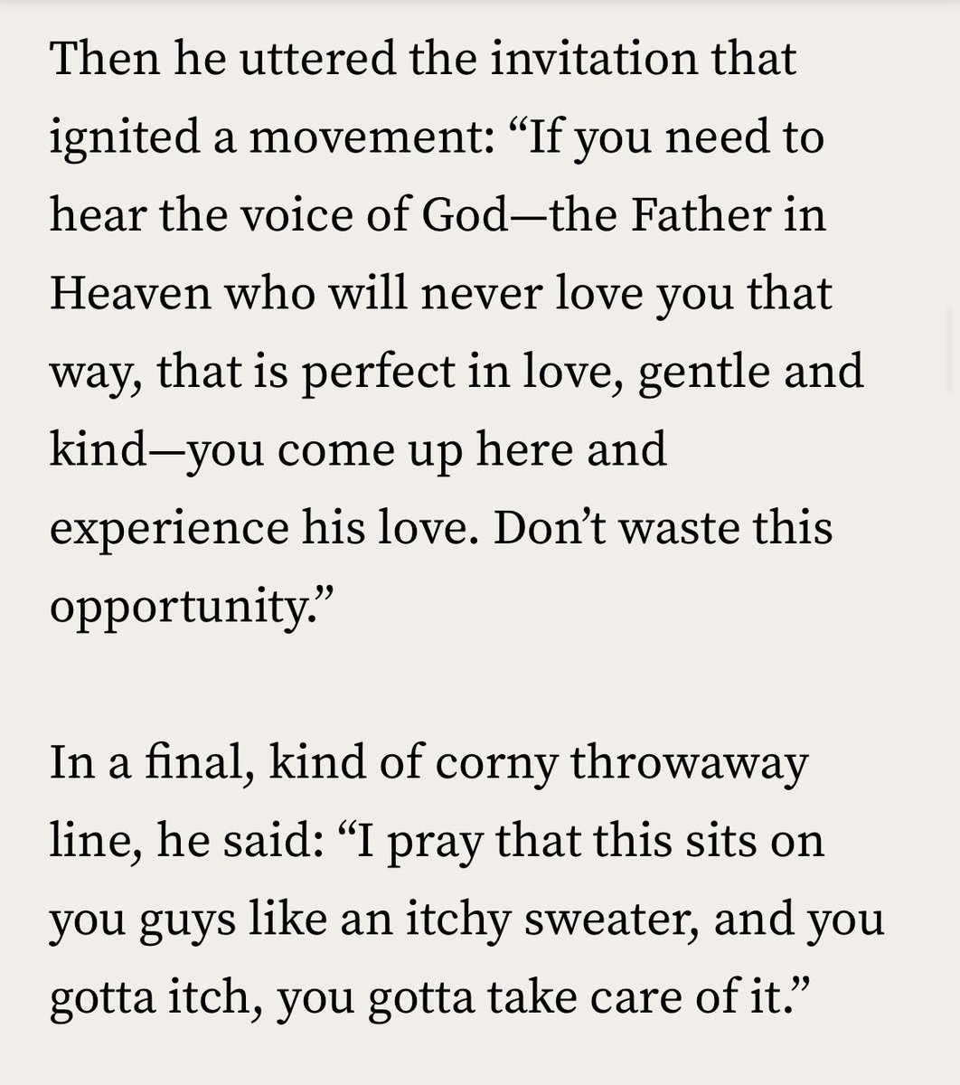 matthewsmithUS's tweet photo. The sermon that kicked off the #asburyrevival was a stinker. Pastors, be encouraged that your impressive skills have no correlation with the Spirit’s movement and power. God does what He wants, when He wants. https://t.co/OmRiTatbyV