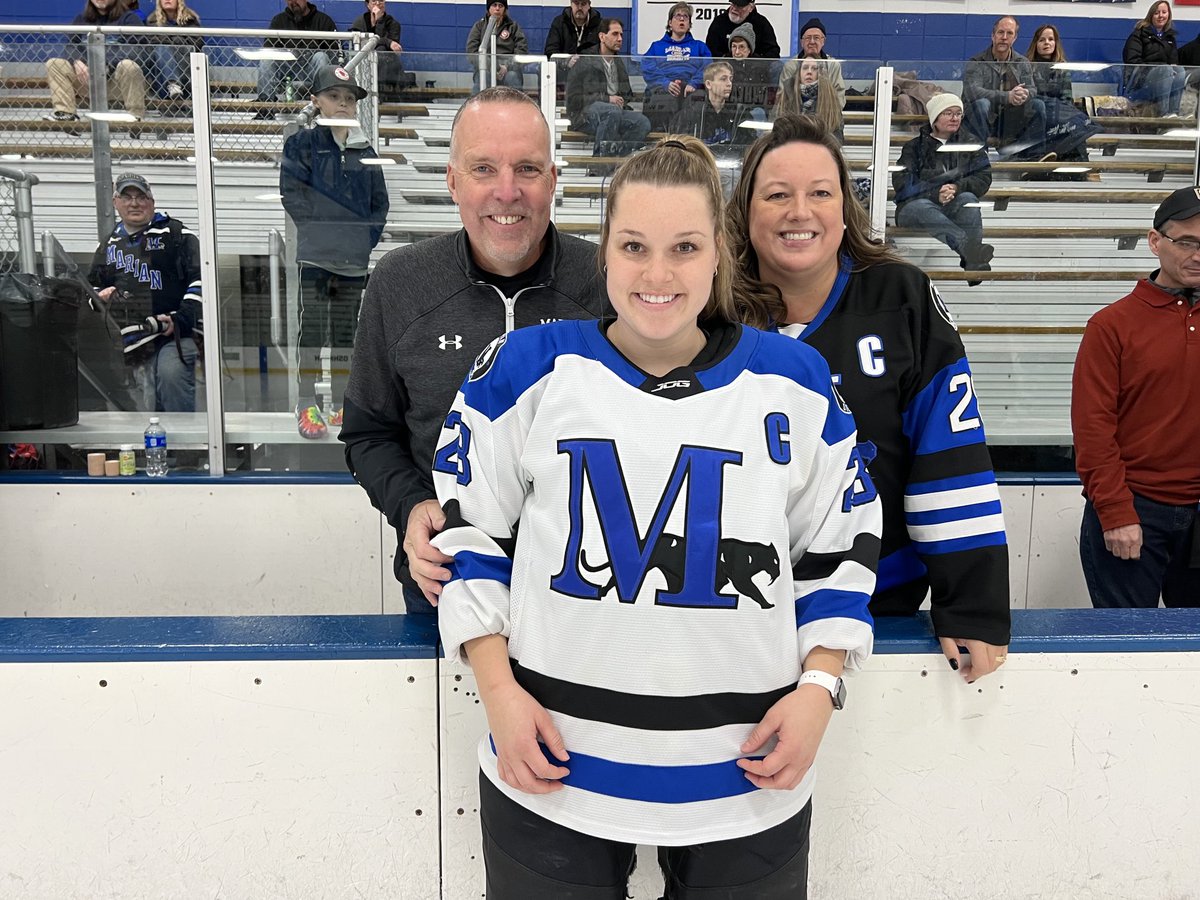 Bisschop_Racing's tweet photo. Words can’t describe how super proud we are of ⁦@kristenbisschop⁩ &amp; all you’ve accomplished wrapping up four years ⁦@marian_wi⁩ with ⁦@MarianWHockey⁩. It’s been an amazing ride &amp; we’ve loved every minute from a freshman 4 years ago to Captain today!We love❤️you! https://t.co/mSifPMslgm