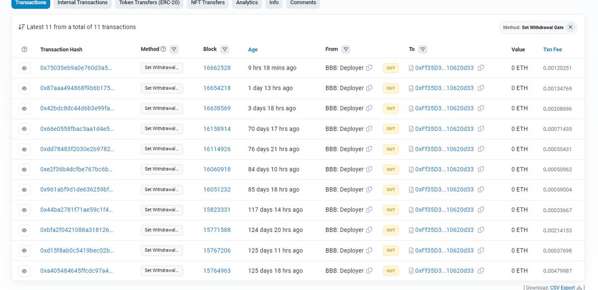 CuriosityNFT's tweet photo. @JeBroniLames @BeepBoopBotz Same function that was used at the beginning of season 1 to lock a few of the largest holders bots (including myself) in the staking contract after they started selling. Sad to see another person fall victim to the nasty little robot. Best of luck 🙏 https://t.co/94qud8VxjH