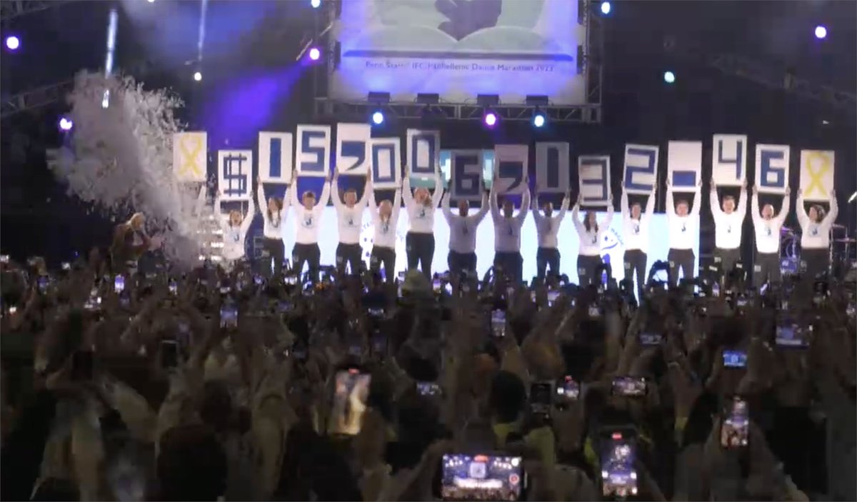 penn_state's tweet image. 💠💠This year's THON total is $15,006,132.46 !
As the world’s largest student-run philanthropy, Penn State THON™ raises millions of dollars annually for Four Diamonds to fund pediatric cancer research and support children and families fighting childhood cancer