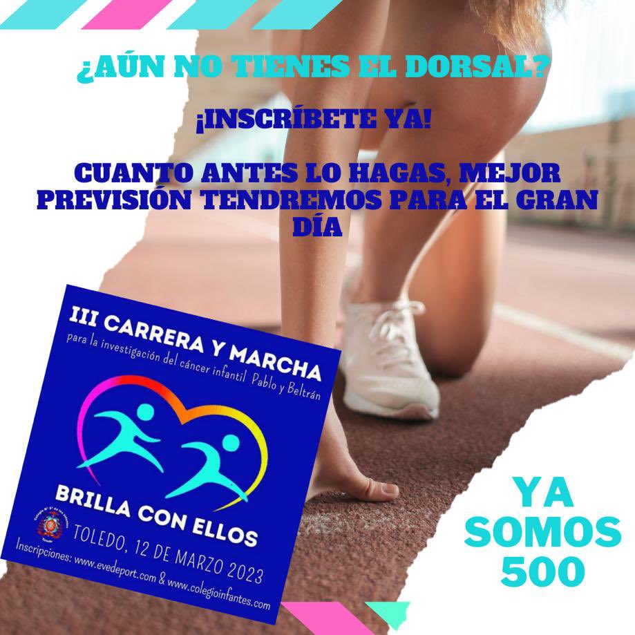 infantes_toledo's tweet photo. 500 INSCRIPCIONES. Juntos sumamos. Muchos corazones unidos hacen de este mundo un lugar más bonito y mejor.
Los sueños se construyen juntos.
¡INSCRÍBETE YA!
#somosinfantes #creandofarp #brillaconellos https://t.co/QPVb8rYDYG