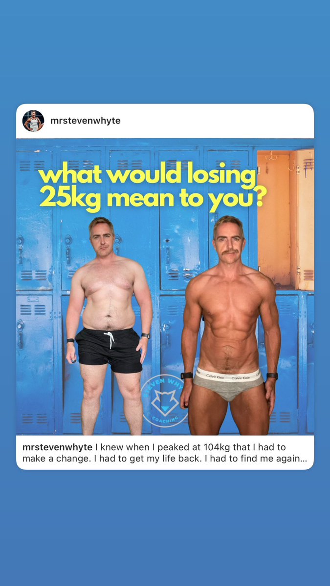 coachstevewhyte's tweet photo. What would losing 25kg of unnecessary body fat mean to you? 

https://t.co/0wM7mi63o4 https://t.co/YJnxuchyiB