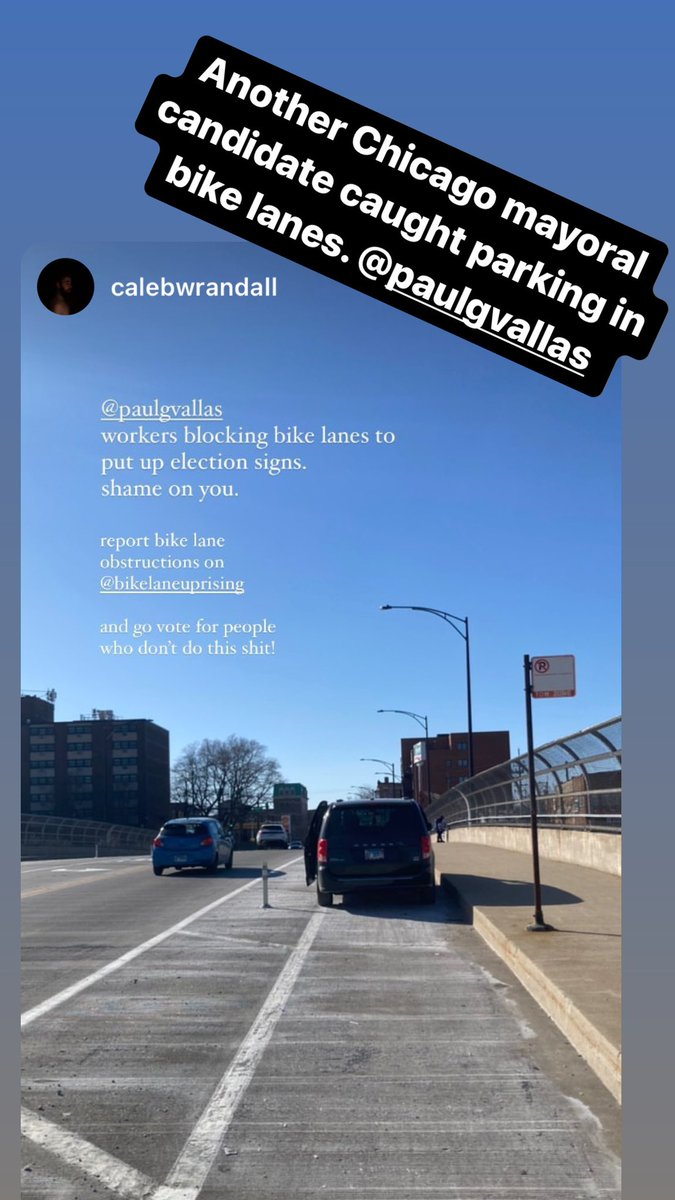 Another chicago mayoral candidate caught parking in bike lanes. <a href="/PaulVallas/">Paul Vallas</a>