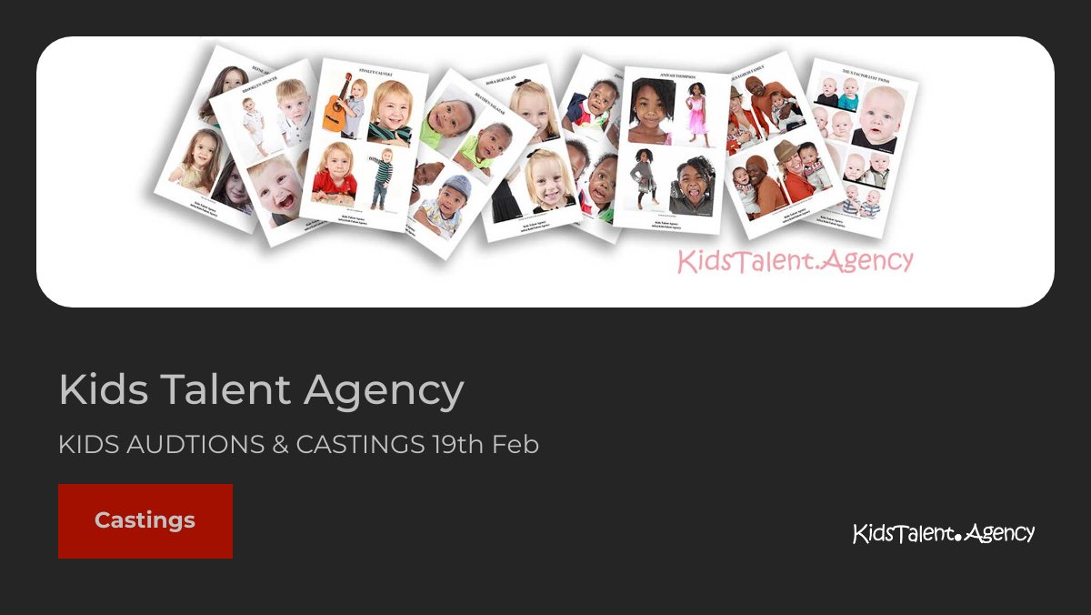BabyModelAgency's tweet image. Parents:  Kids Casting and Audition Update  20230219 - mailchi.mp/kidstalent.age…