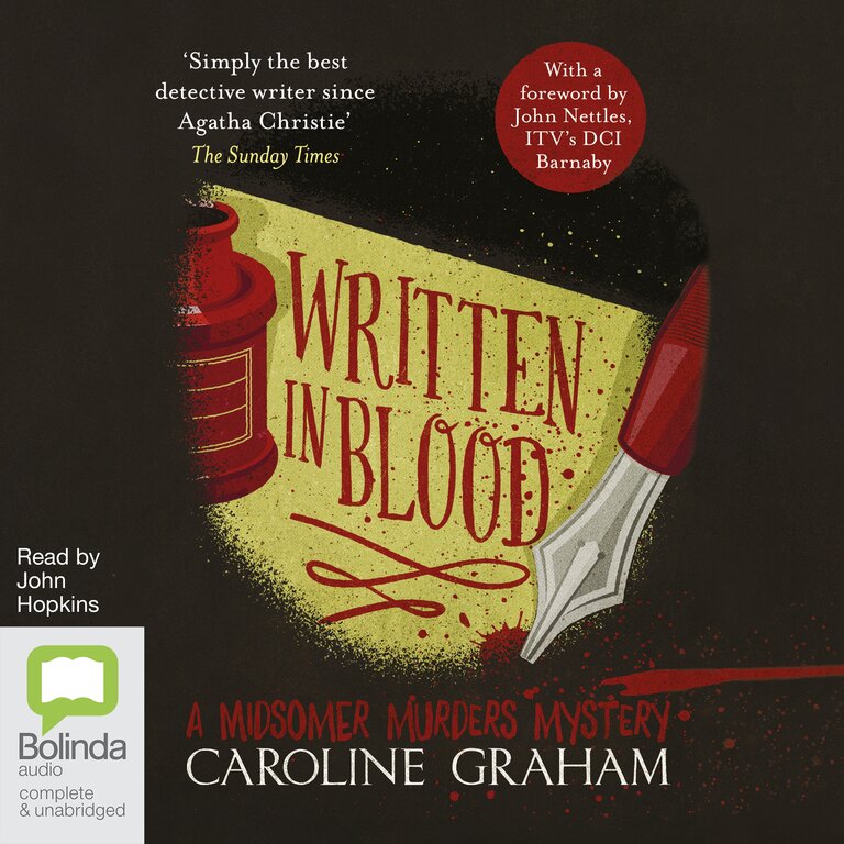Bolindaaudio's tweet photo. The Midsomer Murders series continues in this fourth instalment from Caroline Graham. Written In Blood stars Detective Chief Inspector Barnaby, plus an exclusive foreword by John Nettles, ITV's DCI Tom Barnaby.
#bolinda #audiobook #listeninglist #thenotekeeper
@HachetteAus https://t.co/qJlwBTTNzu