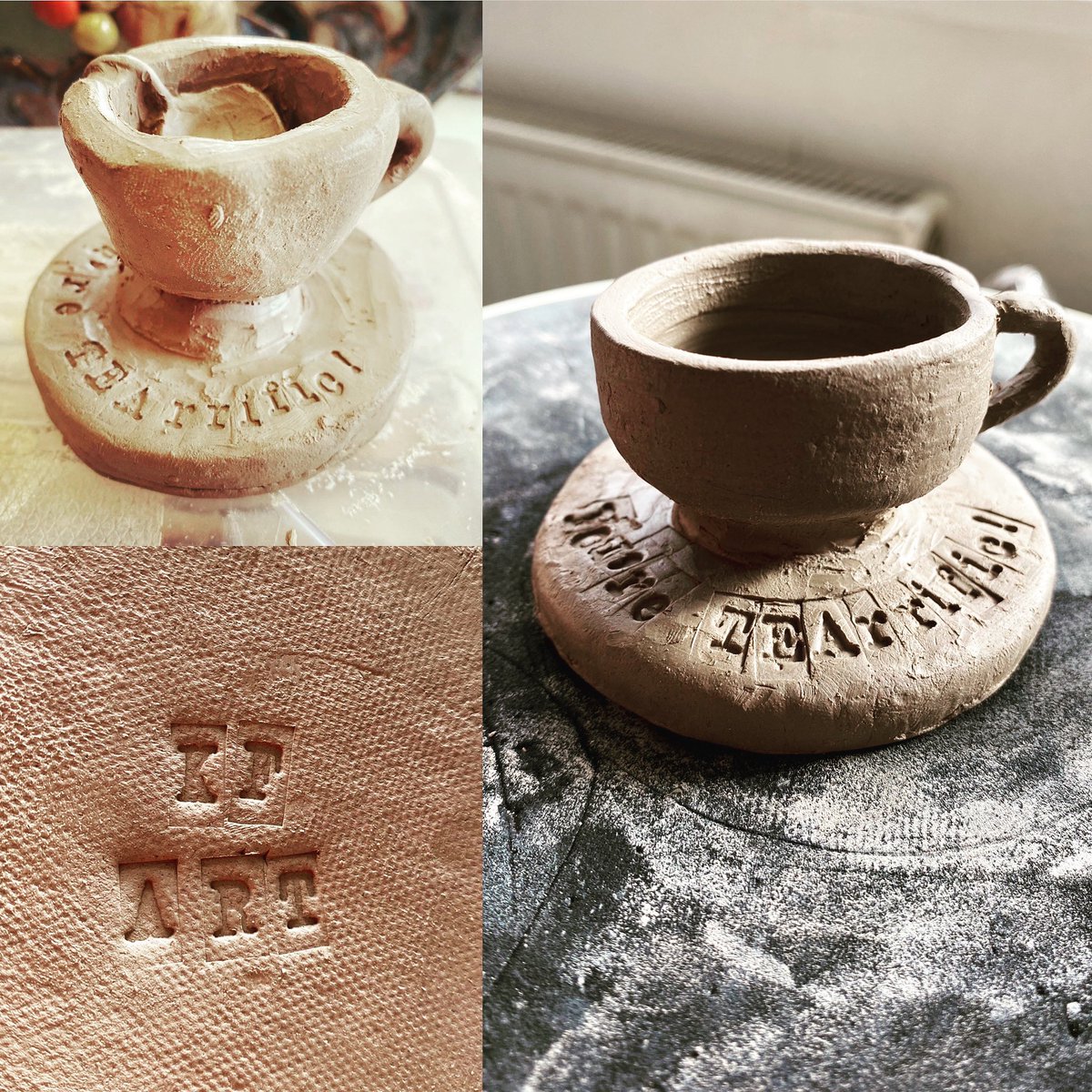katyfordart's tweet photo. Hand built vs hand thrown teacups… #minipottery #minipotterywheel #miniceramics @KatyFor70928193 https://t.co/eLEMHdPMF9