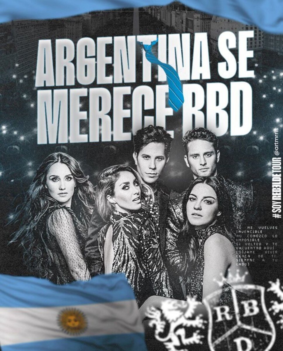 MPW_BsAs's tweet photo. Me van a decir que RBD EN ARGENTINA le van a negar un concierto al campeón mundial??? @billyrosas @T6Hent @RBD_oficial https://t.co/y5yskh7SHl