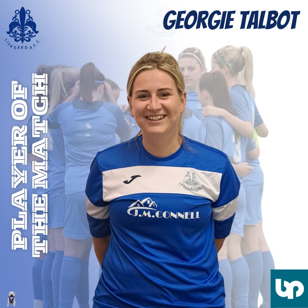 LiskAFCWomen's tweet photo. Lesson learnt today, a little bit of trust and faith in a player that hasn’t played too much shows why it takes a squad to get through a season. 
Our Player of the Match @georgietalbot_ led the line, worked hard and topped it off with an 89th minute strike to win the game 💙 https://t.co/OQAESFlrne