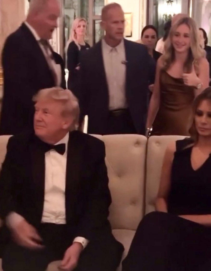 RonFilipkowski's tweet image. Melania having a great time hanging with her beloved husband last night.