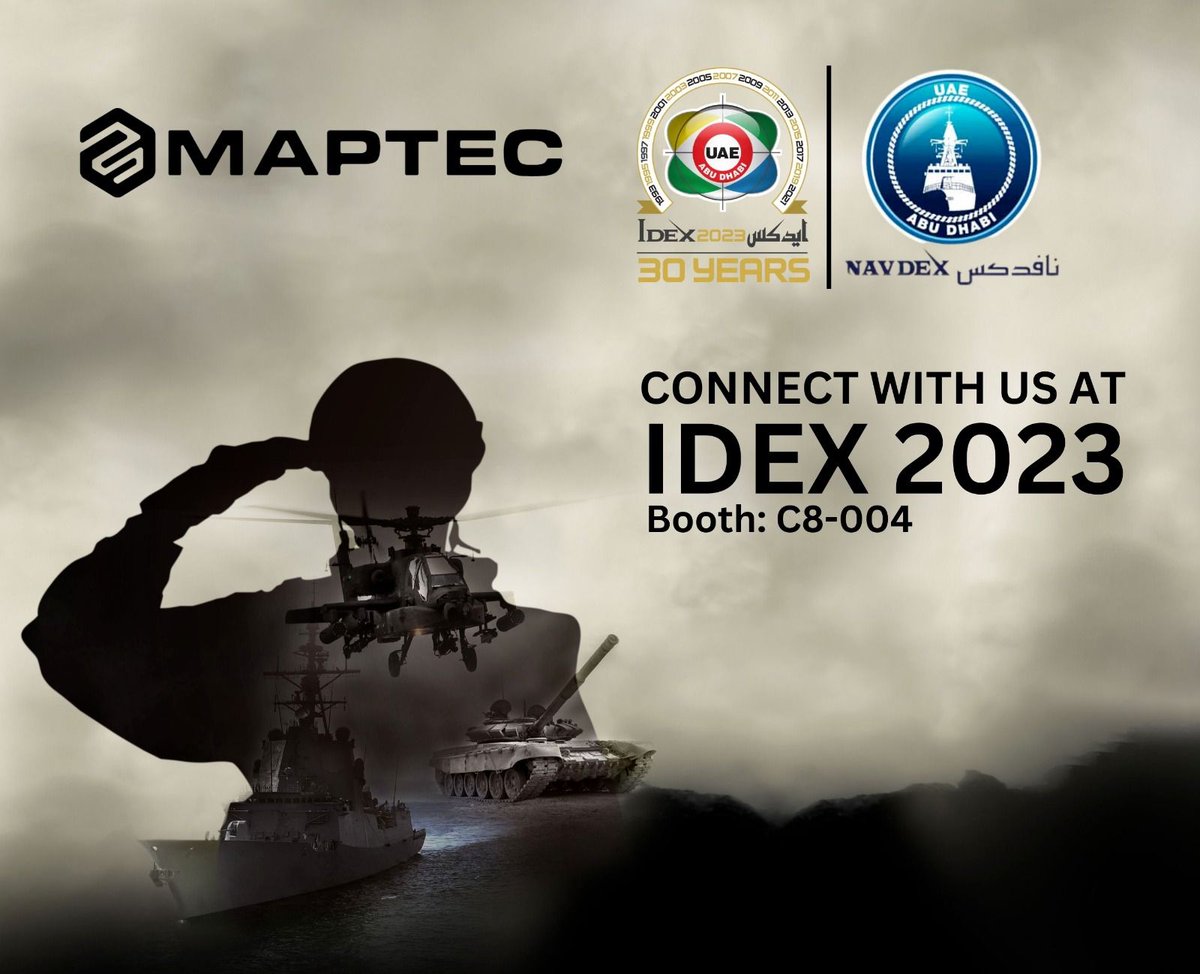 Maptec3D's tweet photo. Maptec as a regional AM Solution Provider would like to invite you to
Connect with us at IDEX 2023!
At our booth, C8-004, where we will showcase our latest Additive Manufacturing and 3d Printing technology for Aerospace and Defense Industry.
.
.
.
#maptec #idexuae #adnec #UAE https://t.co/r1CgPvDMV0