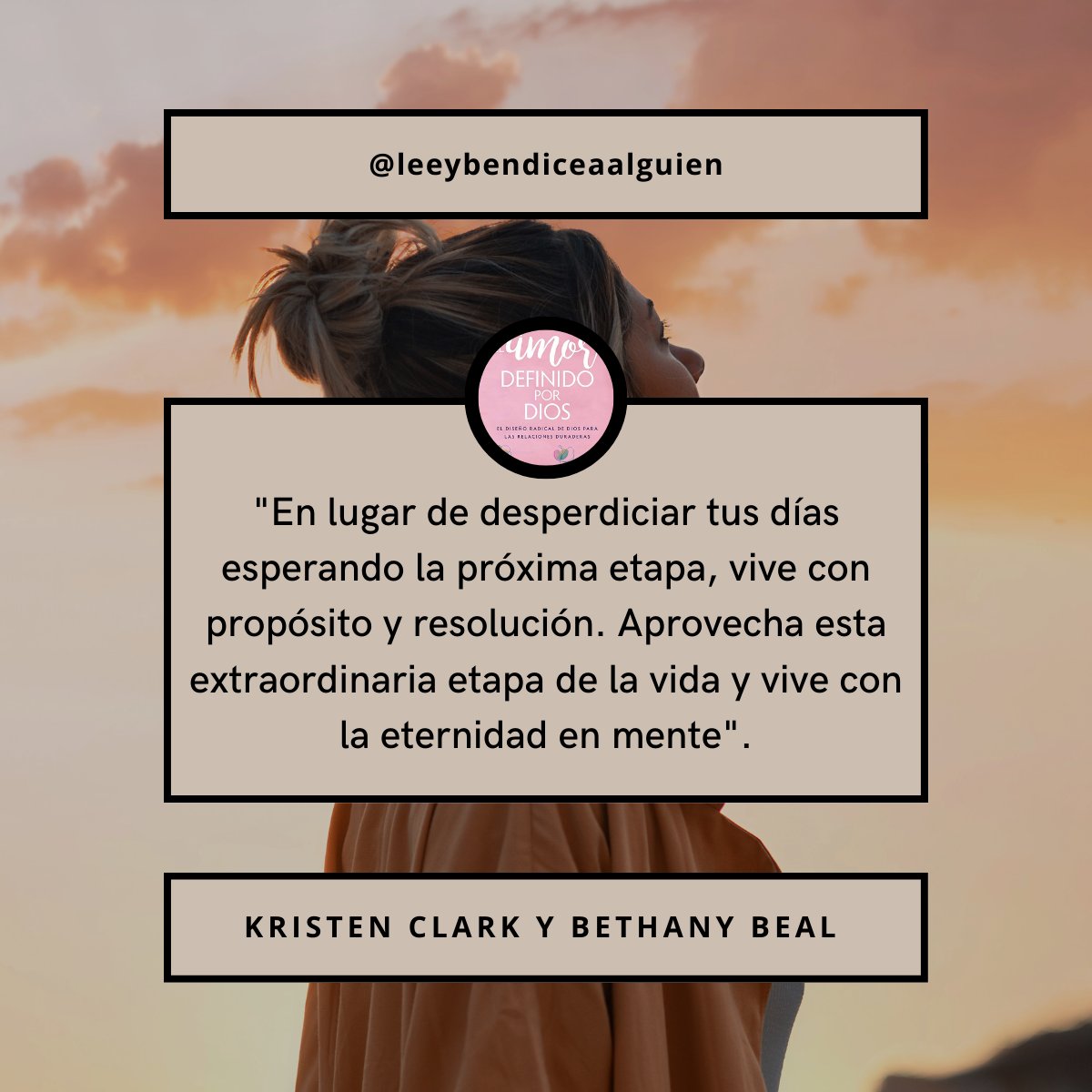 leeybendice's tweet photo. Joven o mujer soltera...

Vive tu etapa de soltería con gozo y buscando amar más a Dios y a las personas que Él ha colocado a tu alrededor. Sirve con pasión, bendice a tu familia terrenal y en la fe, rodéate de otras mujeres y aprende de ellas. Vive la soltería con propósito. https://t.co/PCZbeHpZDn