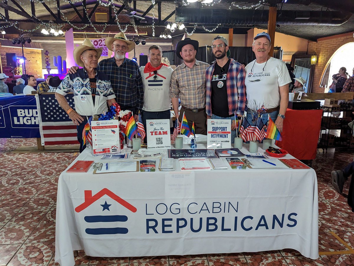 LogCabinPHX's tweet photo. Support for our conservative movement is STRONG at the Arizona Gay Rodeo in South Phoenix!

It has been a great weekend at the Rodeo! Thank you to everyone who stopped by our table this weekend… Together, we will WIN BIG in 2024!

#InclusionWins 🇺🇸♥️🐘🏳️‍🌈 https://t.co/BUnNGZf5Py