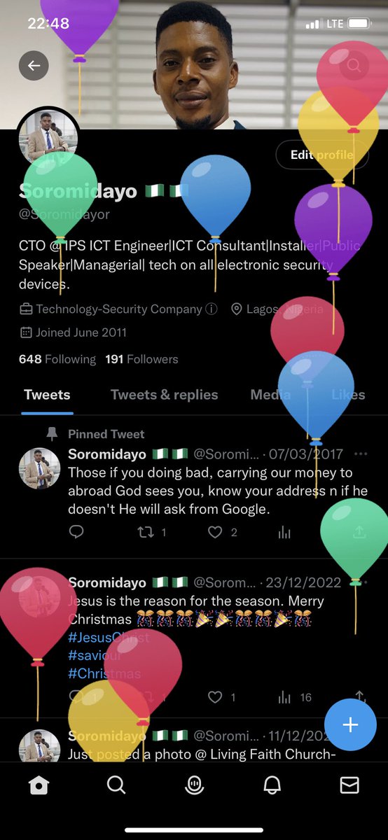 Soromidayor's tweet photo. I got balloons today guys! Happy birthday to my humble self. https://t.co/LPSCFRjG9L