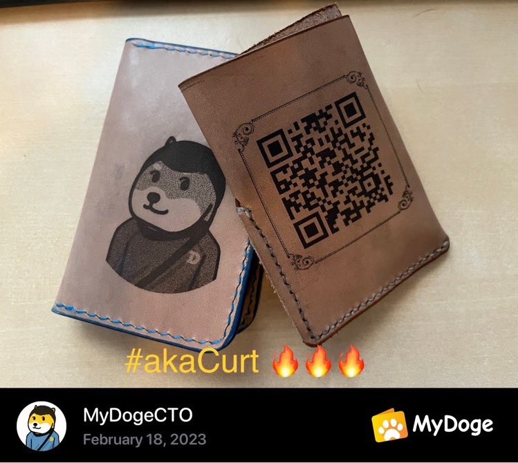 You can get your very own custom made wallet made by <a href="/akaCurt/">curt</a> through #Dogecoin or USD at luden.com