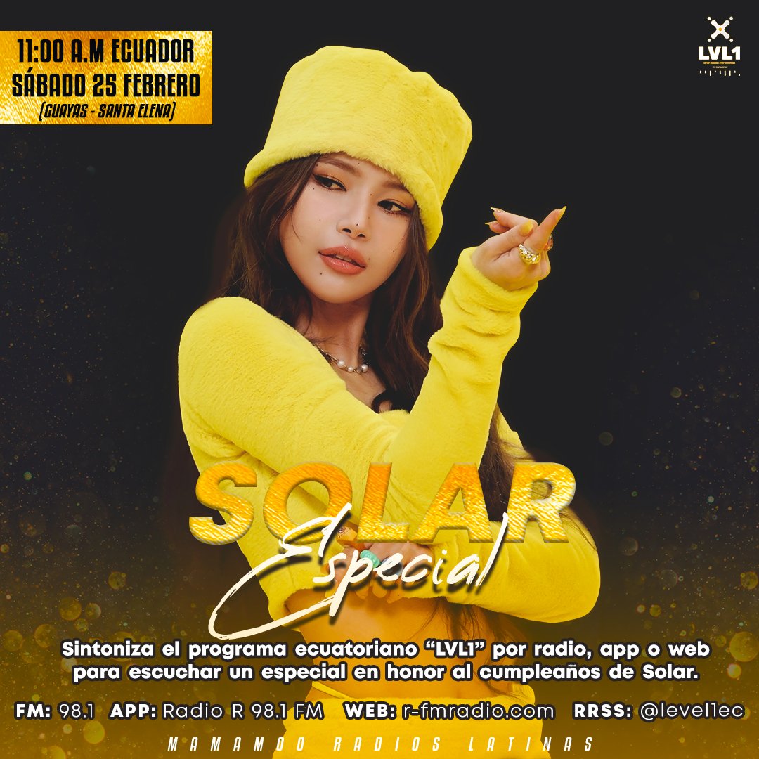 Mooradioslatam's tweet photo. MooMoos, los invitamos a escuchar el sábado 25 de febrero la programación especial post-cumpleaños de Solar que nos traerá #Level1Ec por Radio @R981_FM (Ecuador).
Muchas gracias a todo el equipo que hace esto posible. Les dejamos los horarios en este hilo 👇🏻 https://t.co/fkTH4gI91S