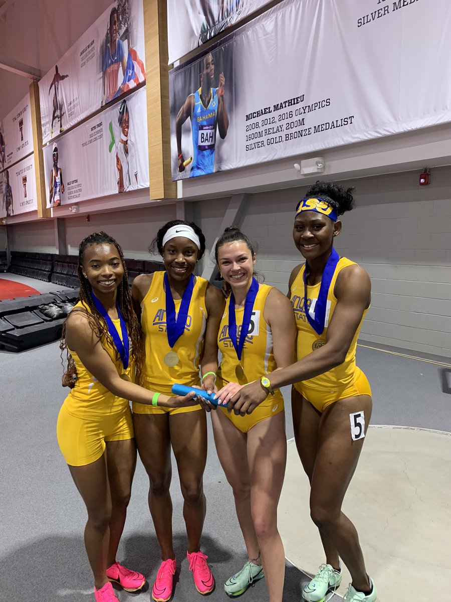 Angelo State’s women’s 4x400 relay just ran fastest time in history for NCAA Indoors Division 2!