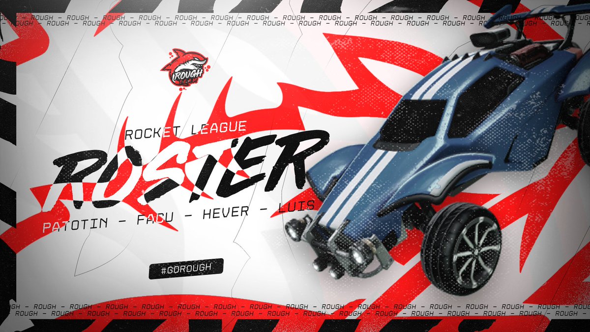 RoughTeam's tweet photo. 🦈 Presentamos roster de Rocket League 🦈

Nuestras filas tiburonas llegan a Rocket League 🚀.

• Facu 🇺🇾
• Luis 🇦🇷
• Hever 🇦🇷
• Patotin 🇨🇱

Ellos son quienes nos representarán en los torneos futuros, les deseamos una muy buena bienvenida.

¿Están listos? https://t.co/nfLEIdeQwm