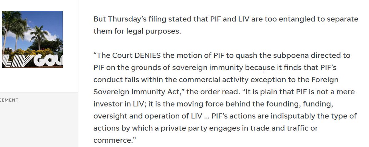 SupportWitness's tweet image. golfweek.usatoday.com/2023/02/17/liv… #sovereignimmunity