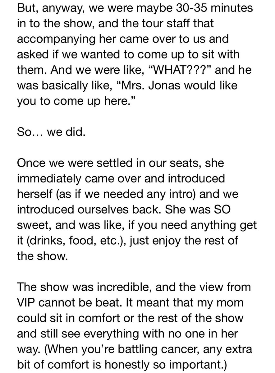 itslisae's tweet photo. So, I knew the @jonasbrothers concert would be awesome. And it was. What I did not expect was that I would get to meet Priyanka Chopra Jonas and have a night I will never forget, and am so grateful for. So it’s STORY TIME. Thank you @priyankachopra! 💗 https://t.co/VFUspo7G93