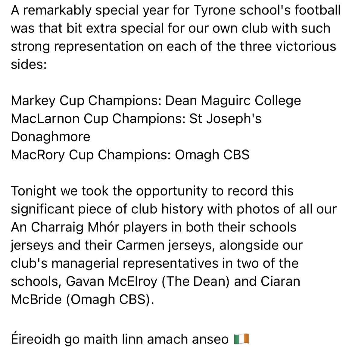 An Charraig Mhór CLG tweet media