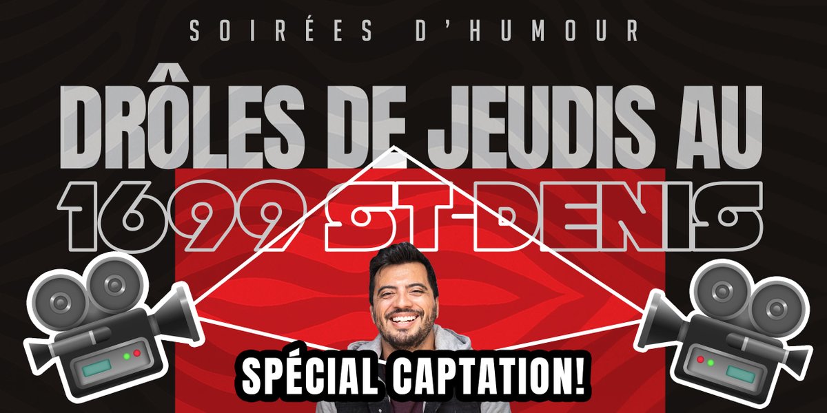 PierreLuc's tweet photo. CE JEUDI!

GROS GROS GROS évènement au 1699 St-Denis!

En plus de nos six invités de haut calibre, comme d'habitude, un grand média sera là pour capturer quelque chose de spécial!

Niaise pas. Viens voir ça avant tout le monde en suivant ce lien! https://t.co/65UTB0YdQu https://t.co/FK3UCmCyGV