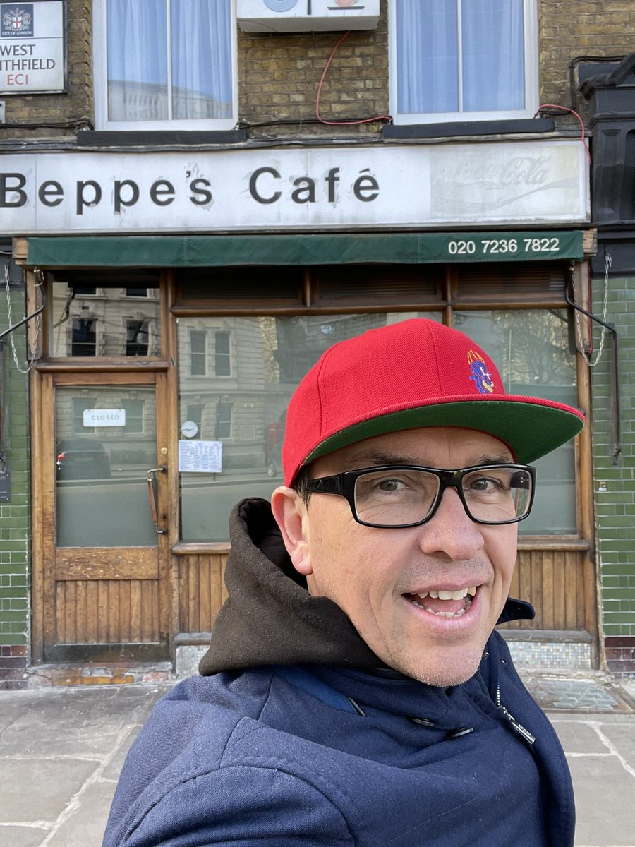5.5 hour cycle ride around London today. First stop was Beppe’s Cafe (closed on Sundays), which was a favourite for lunches with one of my former teams.