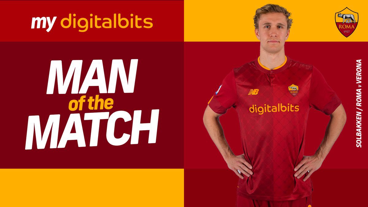 🗳 | <a href="/DigitalBitsOrg/">DigitalBitsOrg</a> 𝗠𝗢𝗧𝗠 🐺
    
🔁 Retweet this if Ola Solbakken was your Man of the Match from our win against Verona! 

#ASRoma #RomaVerona