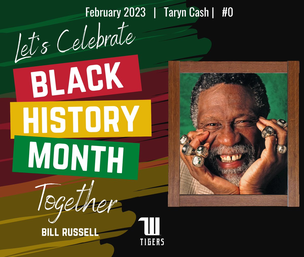 wittwbb's tweet photo. Today, Sophomore, Taryn Cash is highlighting the first African American Coach in the NBA, Bill Russell. He is also tied with Henri Richard for the most championships won by an athlete in a North American Sports League. Click on the video to learn more! #TigerUp #BHM2023 🖤🤎 https://t.co/C0g4PjgtzH