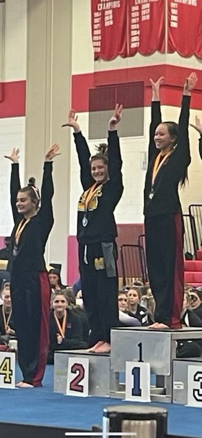 Congrats Eliana!  <a href="/ElianaKnause/">Eliana Knause</a> 2nd in PIAA on Beam 
6th on Vault. 
All of these girls are so tough!  Hours and Hours of practice year round.  #MTC mindset.  They all battle through injuries and obstacles.