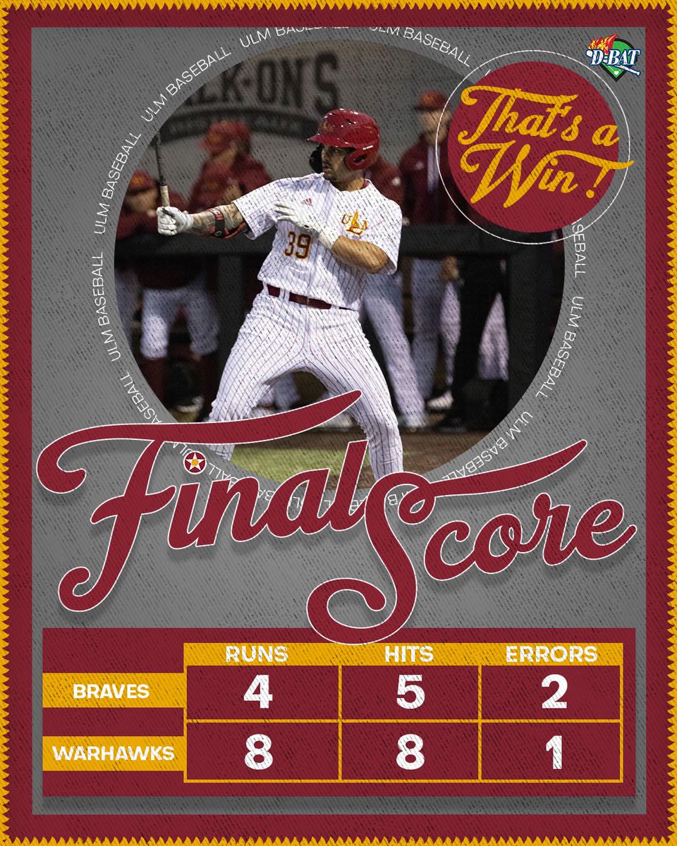 ULM_BSB's tweet photo. HAWKS CLAIM THE SERIES 💪🏻 https://t.co/su8bWYw9Jc