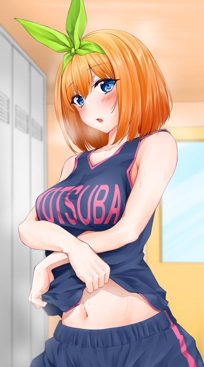 リュウグウノツカイさんがTwitterに投稿した中野四葉(五等分の花嫁)のイラスト。