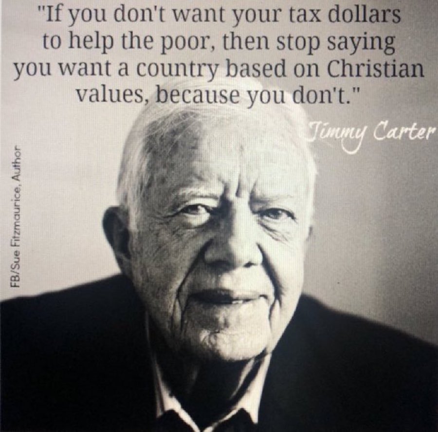 #PresidentCarter lives his faith through words and deeds. He is an example for all of us to aspire to, regardless of politics, or religious beliefs. #FreshResists