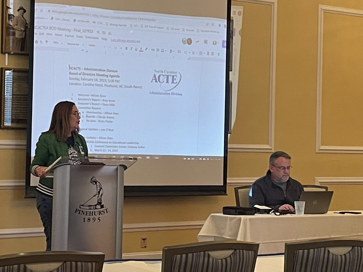 Kicking off The North Carolina Association for Career &amp; Technical Education- Administration Division Conference with THE BEST CTE Educational leaders <a href="/AllisonCTE/">Allison Dees</a>  <a href="/rlparker913/">Rusty Parker, Ed.D.</a> #ctefornc