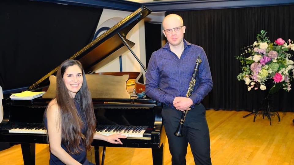 mscottclarinet's tweet photo. Such a pleasure performing with my dear friend @CZerafaPianist  again last week for @GYConcertSoc. Thanks so much for hosting us, and what a stunning concert venue #GrimsbyTownHall !! #Brahms #Ravel #Ireland #Poulenc #Horovitz https://t.co/0bypJJHk7G
