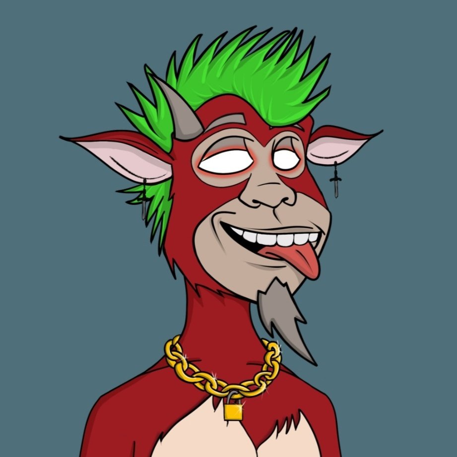 DevoHwrd's tweet photo. An old fav of mine. #HawkGang One of my first loves β€οΈ @WildGoatGangNFT laid down the original π @valdays_ killed this art π₯ and continues to kill it with the upcoming "CyberGoat" phase #GoatTrilogy #NewProfilePic #IYKYK #diamondhands #WGG #WGG4LIFE #HAYY #web3fam #nfts #crypto https://t.co/CT9Iru2FjZ