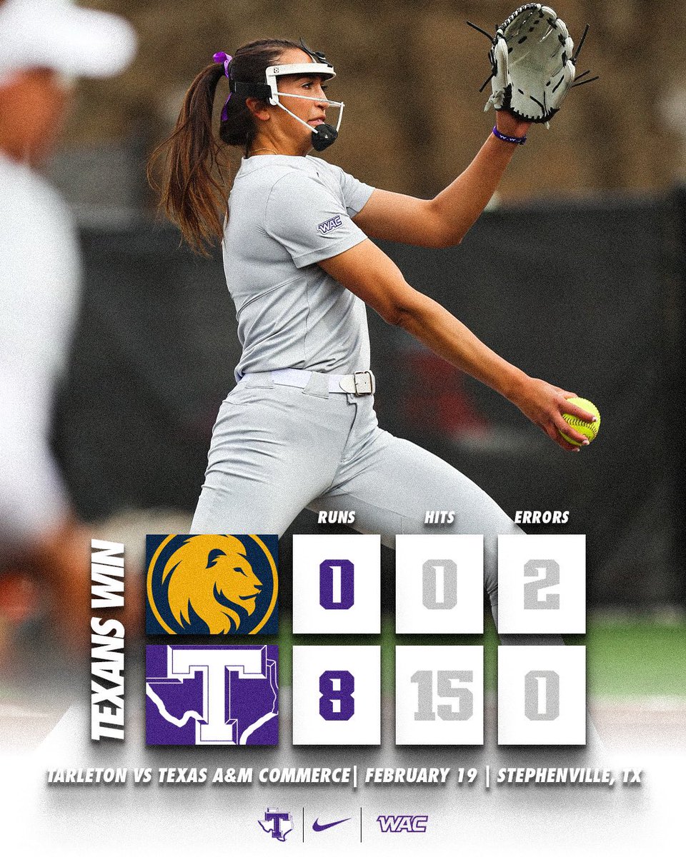 Now THAT’s a no-no! 👍 #perfection 

Grace Garcia fires the first perfect game for Tarleton since 1997‼️