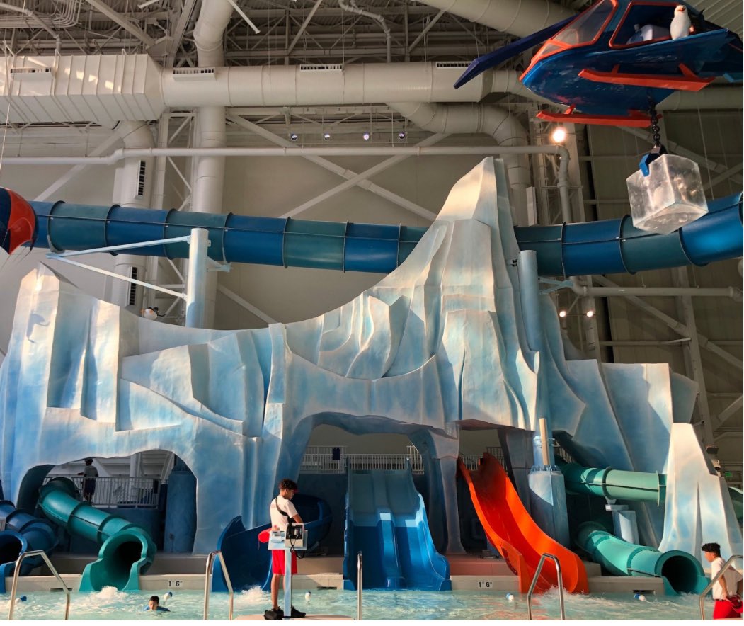 jdsmitty03's tweet photo. @crypto_hustlers @jonnyvsbdikd Decorative helicopter above The Penguin’s Frozen Fun Zone (children’s water slide) area collapsed and fell into the wading area. You can see it as it was originally located in the top right of this photo. No injuries as far as I know. It was VERY loud and a lot of panic after. https://t.co/v4wz1jn2xe