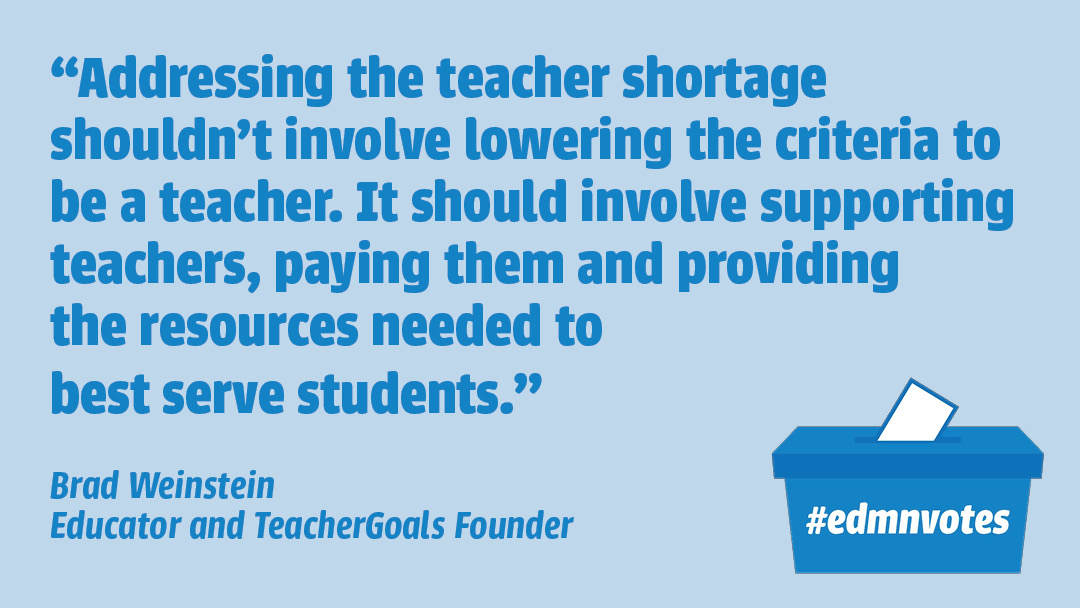Wednesday is Educator Retention Day in House Ed Policy!

Our ESP Bill of Rights gets its first hearing, as do bills guaranteeing time for teacher prep and due-process paperwork. Proven ways to keep more educators in the classroom. #mnleg #rESPect