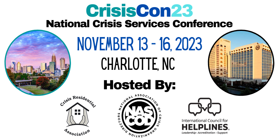 Crisis Residential Association (@crisisresassoc) on Twitter photo SAVE THE DATE! 2023 NATIONAL CRISIS SERVICES CONFERENCE
The <a href="/CrisisResAssoc/">Crisis Residential Association</a>, the International Council for Helplines, and the <a href="/NASCODOR/">NASCOD</a> are excited to announce the 2023 National Crisis Services Conference, taking place November 13-16 at the Sheraton-La Meridien in Charlotte, NC! SAVE THE DATE! 2023 NATIONAL CRISIS SERVICES CONFERENCE
The <a href="/CrisisResAssoc/">Crisis Residential Association</a>, the International Council for Helplines, and the <a href="/NASCODOR/">NASCOD</a> are excited to announce the 2023 National Crisis Services Conference, taking place November 13-16 at the Sheraton-La Meridien in Charlotte, NC!
