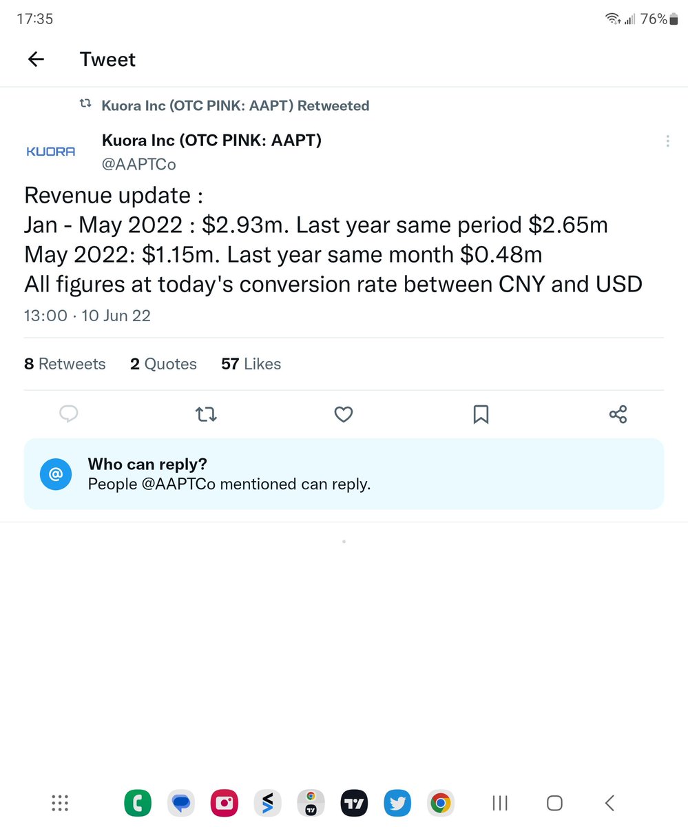aagp01's tweet photo. $icnm Revenue Kuora inc https://t.co/eEpgF6LeUA