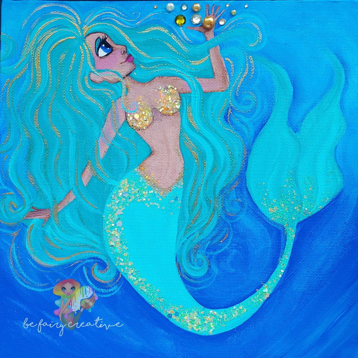 BeFairyCreative's tweet photo. #Mermaids #mermaidlover #painting #sparkle https://t.co/NCiYWgmtYR