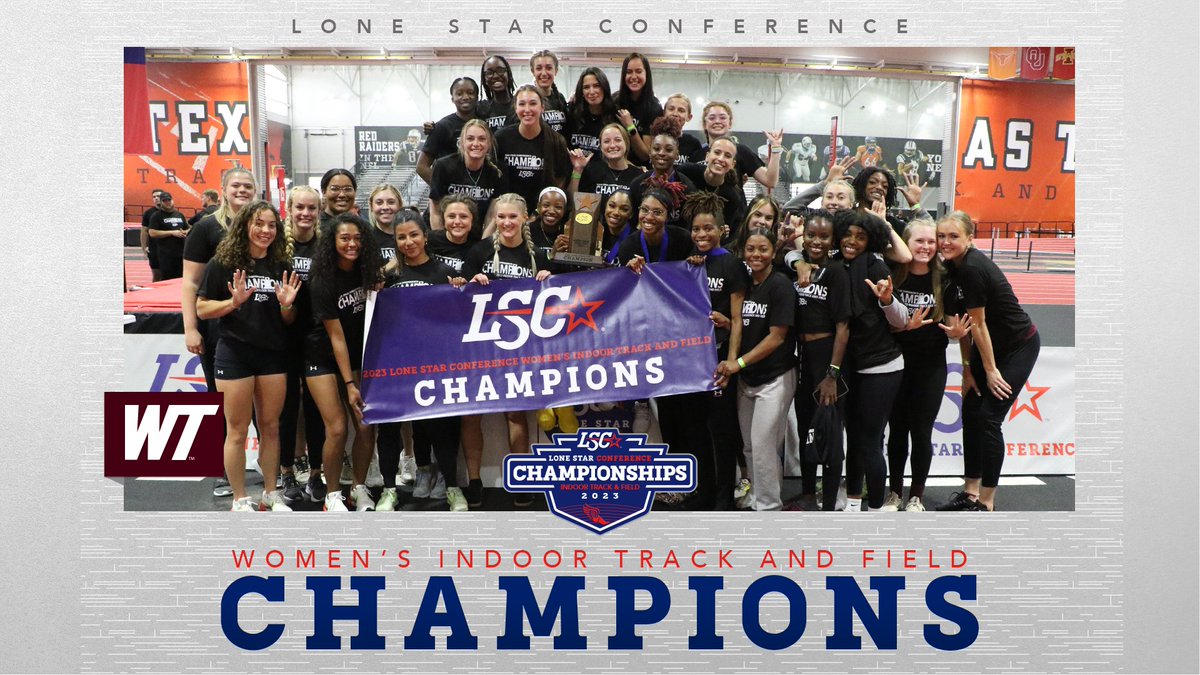 𝟐𝟎𝟐𝟑 #𝐋𝐒𝐂𝐭𝐟 𝐖𝐨𝐦𝐞𝐧'𝐬 𝐈𝐧𝐝𝐨𝐨𝐫 𝐂𝐡𝐚𝐦𝐩𝐢𝐨𝐧𝐬

Congratulations to the 2023 LSC Women's Indoor Track and Field Champions, @WTBuffNation! 🏆👟

The Lady Buffs won their 🔟th straight title!

🏆🏆🏆🏆🏆🏆🏆🏆🏆🏆