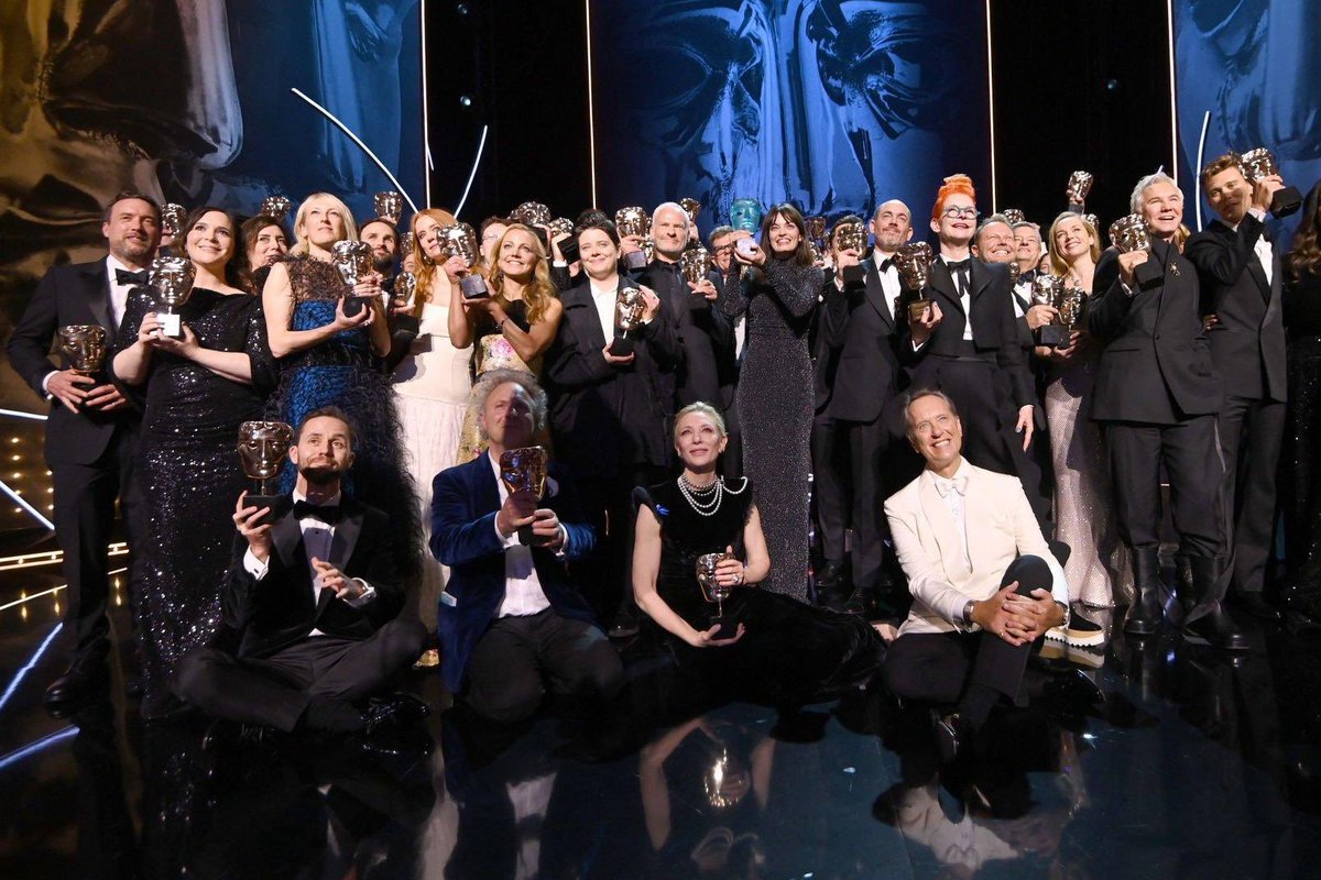 TheCartelDel's tweet photo. Here are the winners of the 2023 BAFTAs. The black woman is a presenter. Not even Oscar/GoldenGlobe winners Michelle Yeoh, Angela Basset, Viola Davis or Ke Huy Quan could break through. All judging systems have biases but this is broken.

I'm not proud to be a BAFTA member today. https://t.co/3A2IGewjHh
